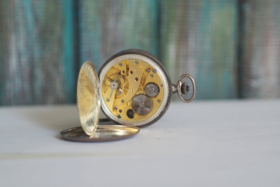 JUNGHANS  solid silver pocket watch, not working … - image 2