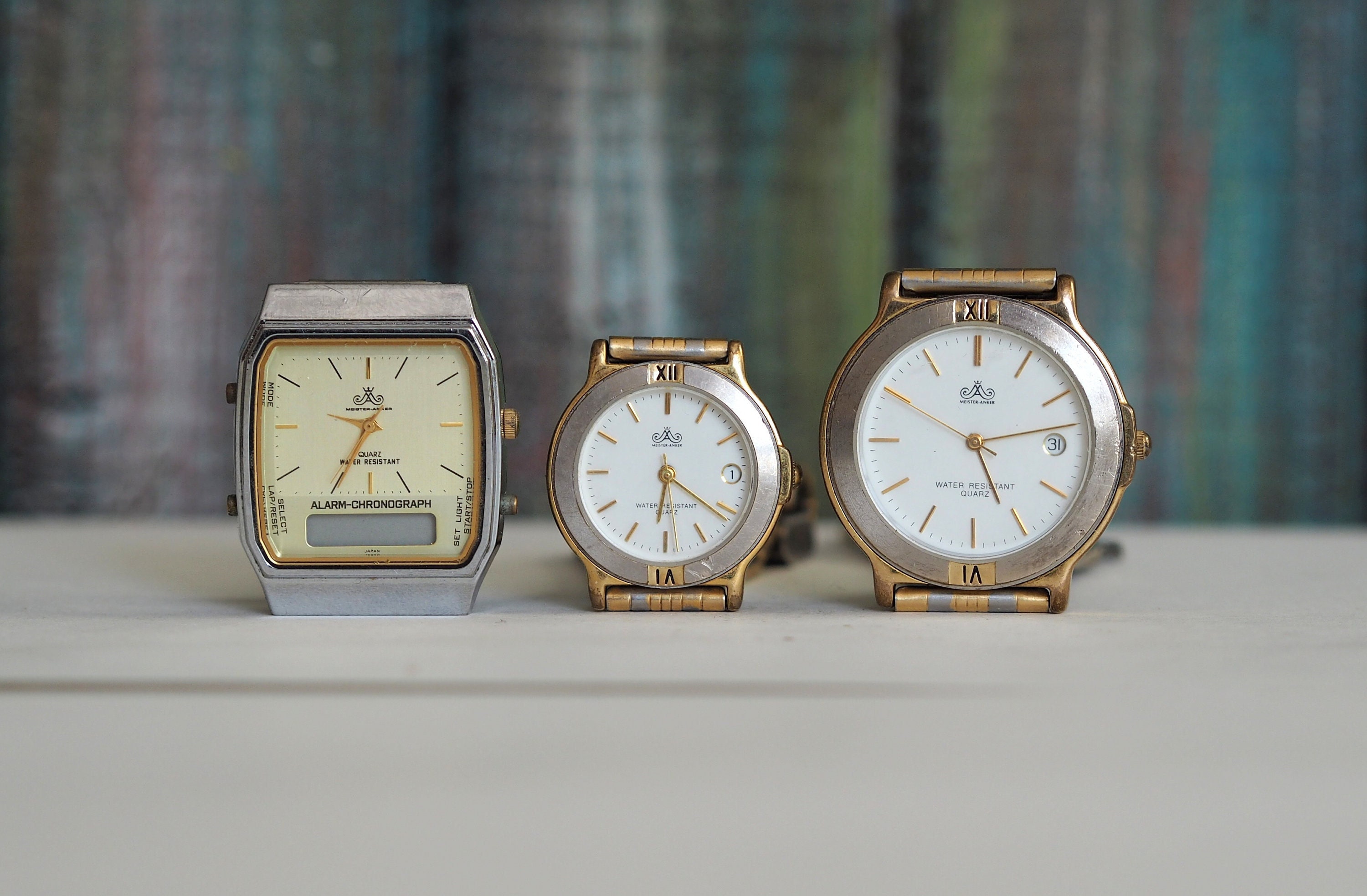 Meister Anker Kavel van 3 Duitse quartzhorloges niet getest