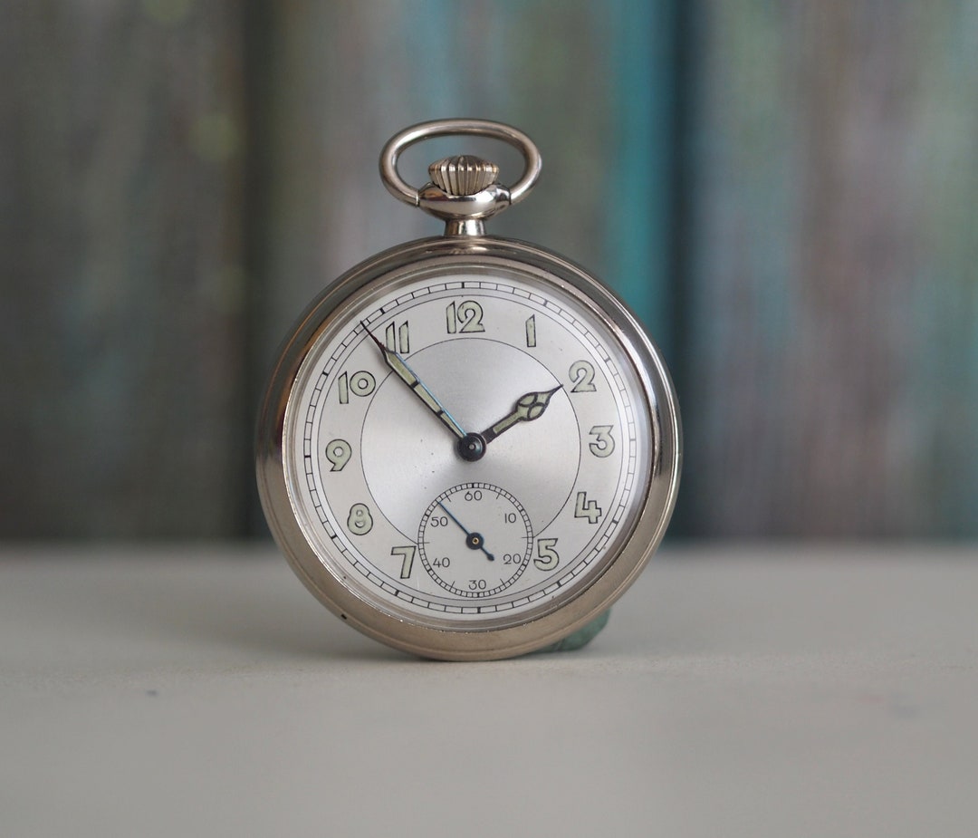 Vintage German Pocket Watch Working Condition Etsy