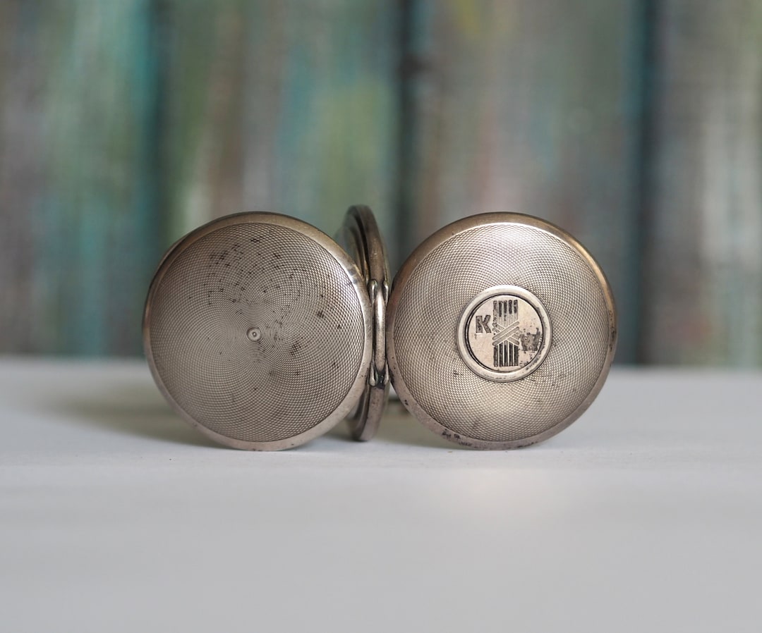 0.800 Silver Pocket Watch Case Swiss Made Pocket Watch Case Etsy