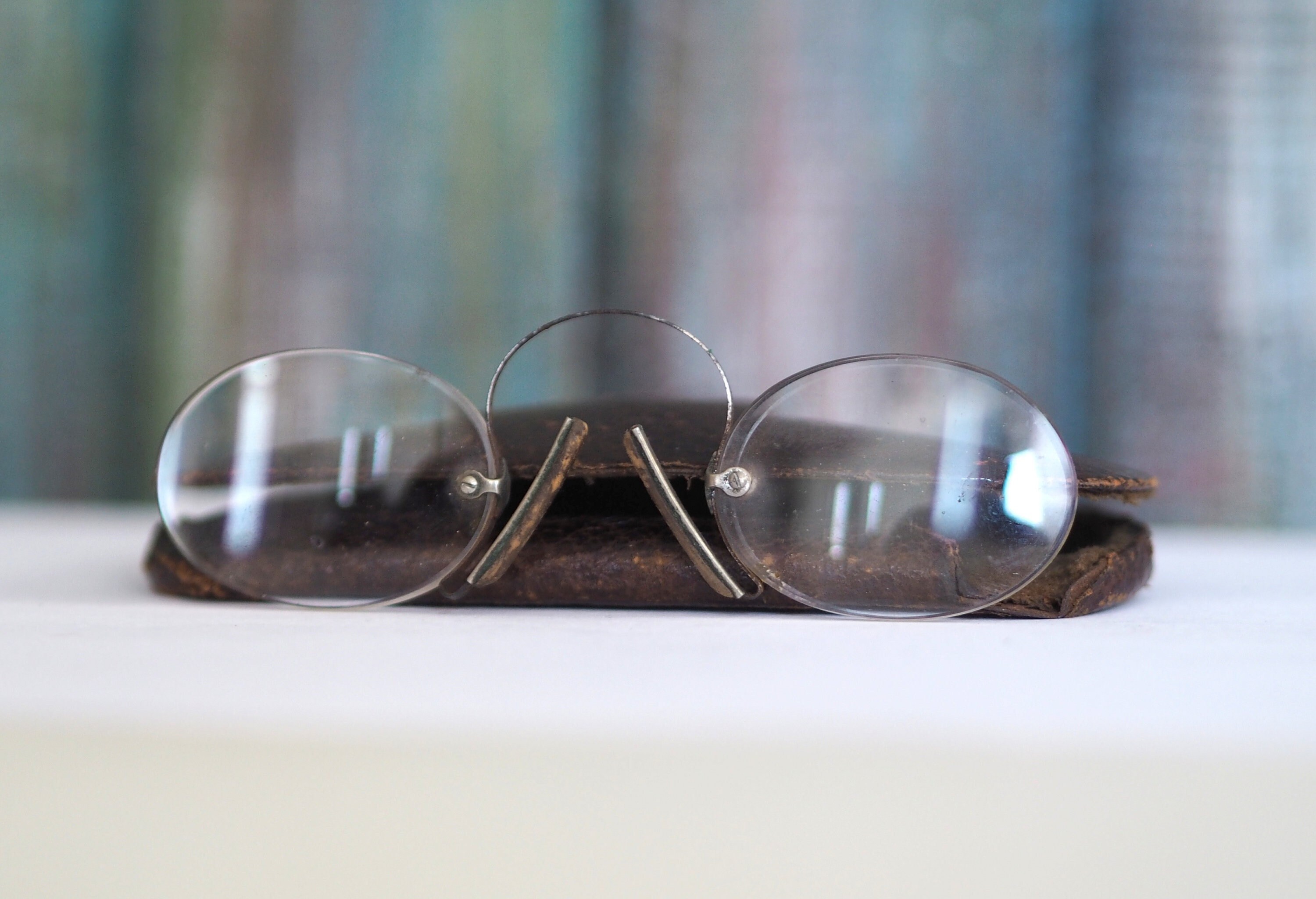 Antique European  eye glasses  Pince nez style, C-bridge pince nez spectacles ,  antique spectacles,steampunk costume, stempunk cosplay