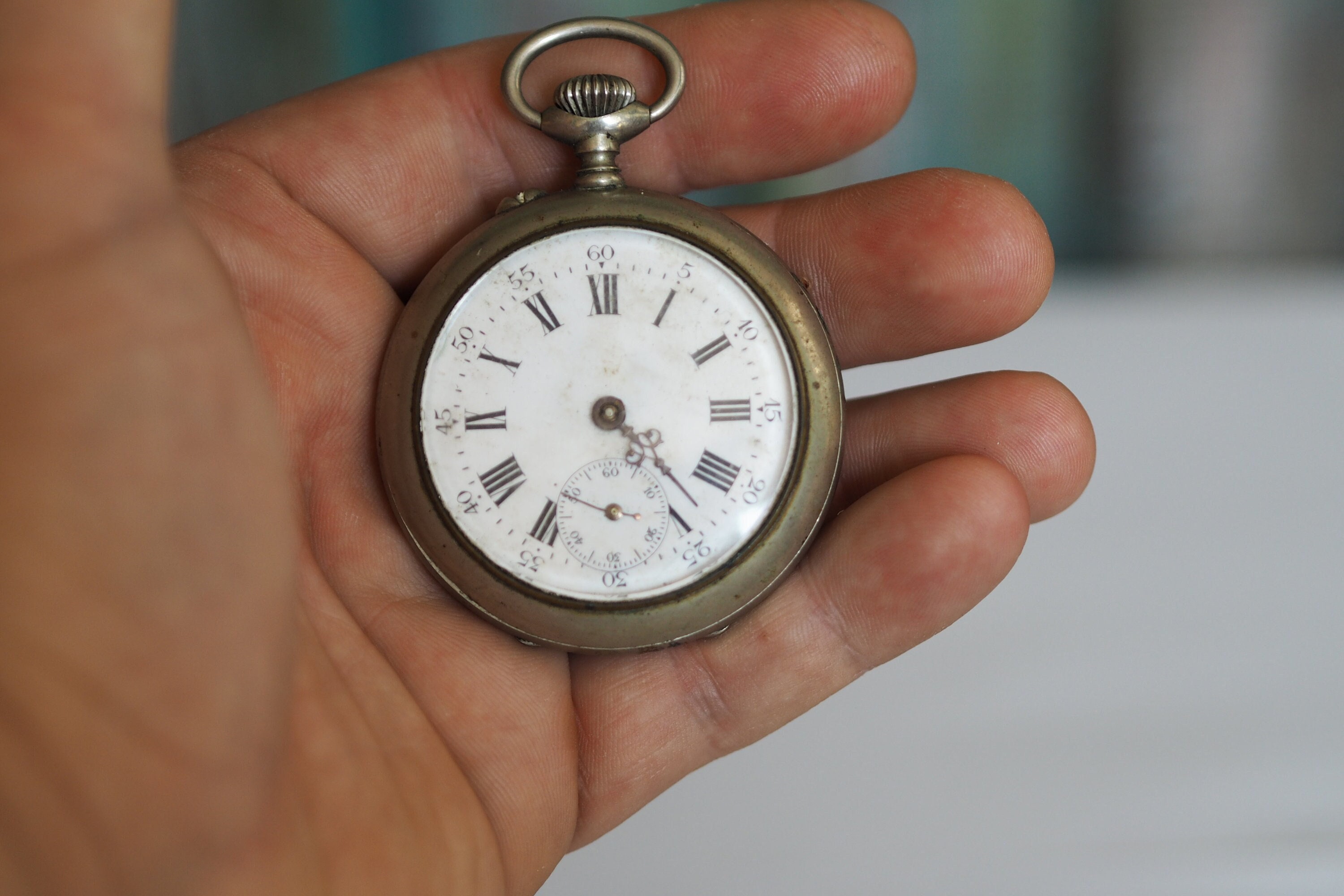 Montre De Poche Vintage Manuelle - 42,6 Mm - Ne Fonctionne Pas - Pour Pièces Ou Décoration