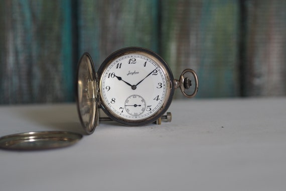 JUNGHANS  solid silver pocket watch, not working … - image 1