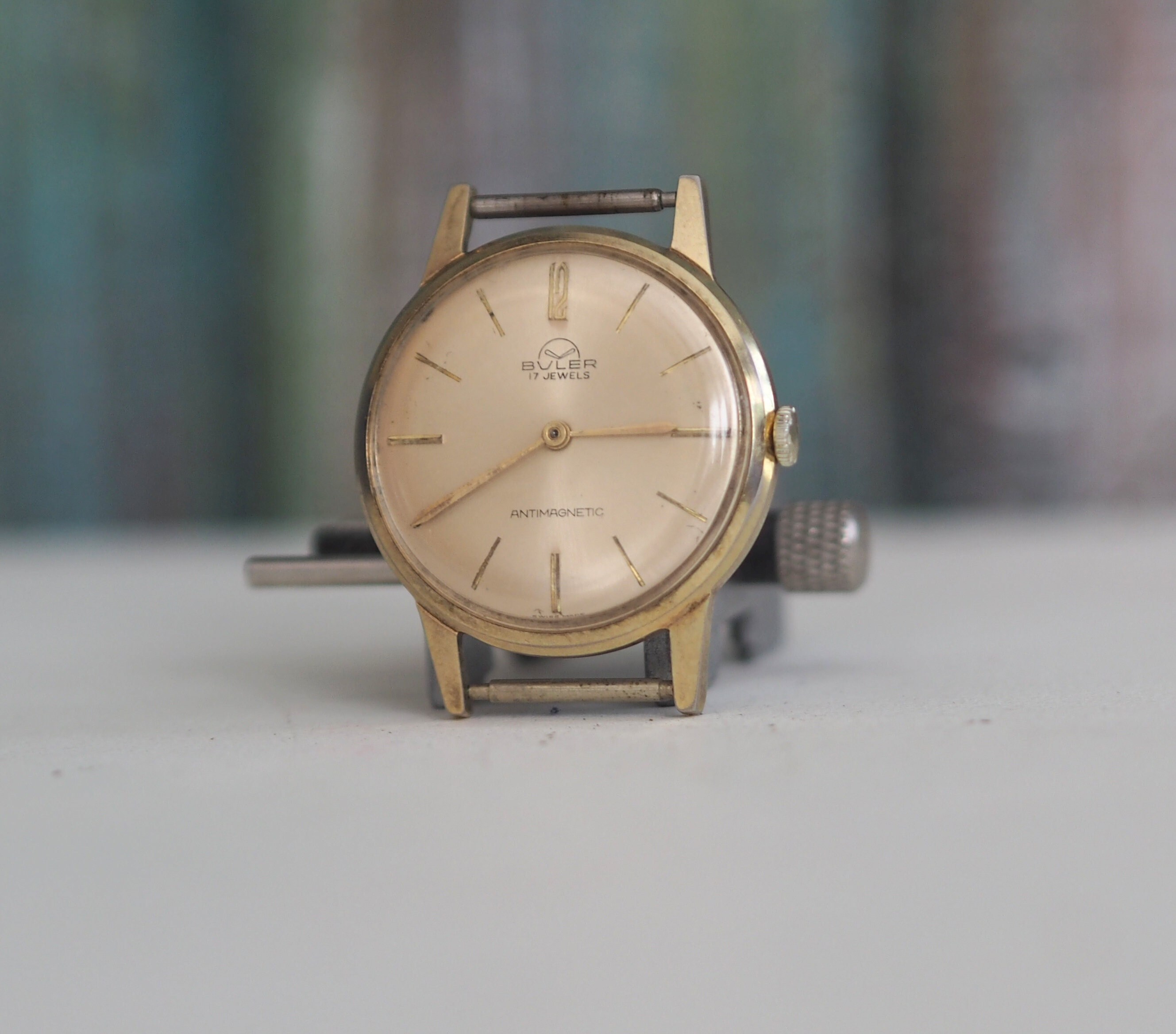 Vintage Swiss Made Mechanical Wind up Watch BULER Not Working