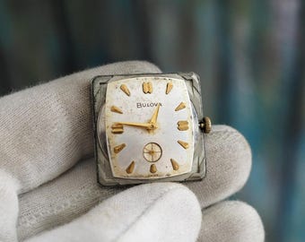 Bulova Watch Co, , U.S.A  cal.11 AL-  Art Deco mechanical wind up  men's watch   - not working , for spares, repair