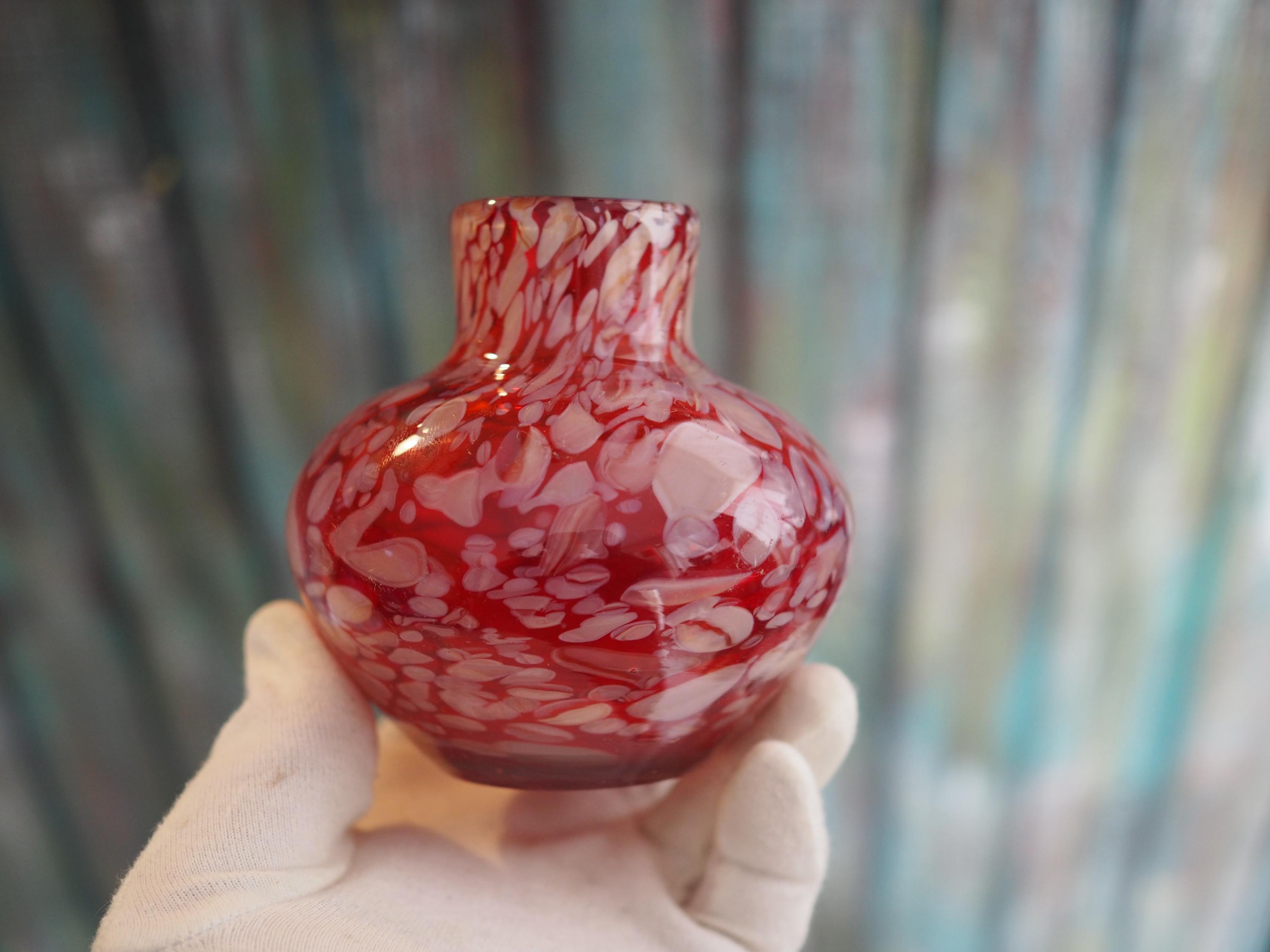 ムラーノ花瓶 - ヴィンテージ ムラーノガラス花瓶、手作りのムラーノ