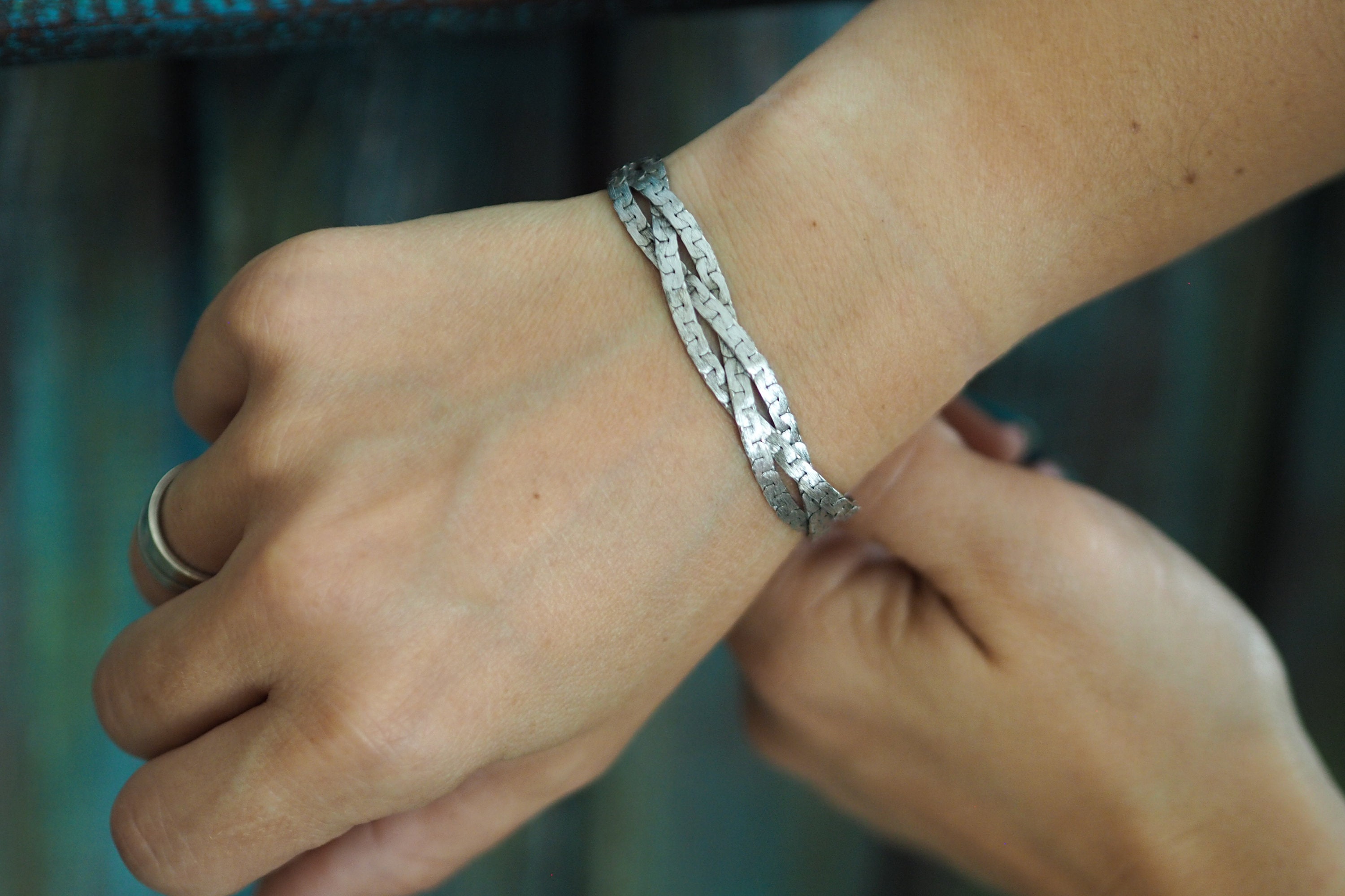 シルバーブレスレット - ヴィンテージドイツ製 .835 シルバー