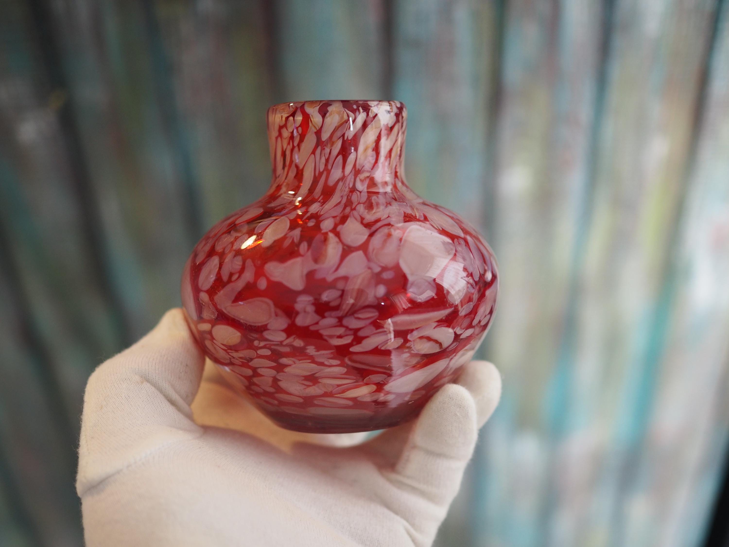 ムラーノ花瓶 - ヴィンテージ ムラーノガラス花瓶、手作りのムラーノ