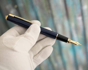 Vintage dark blue  Fountain Pen – Mint Condition – West Germany Iridium Point Gold plated Nib – Classic Office Gift or Collector’s Pen