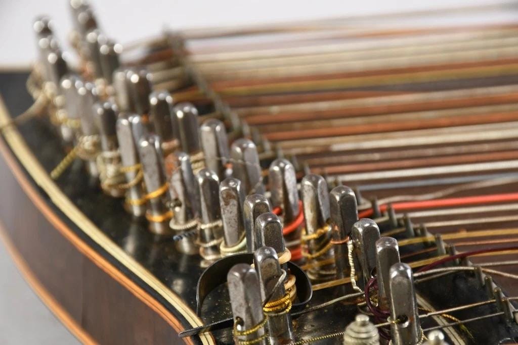 Antique Zither by Gustav Keller | 19th Century German String Instrument ...