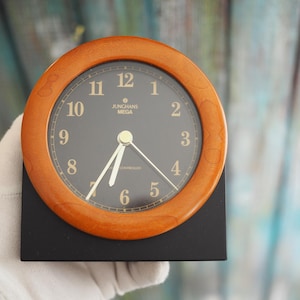 Junghans Mega Radio-Controlled Clock | German Desk Clock | Atomic Time | Modern Minimalist Decor