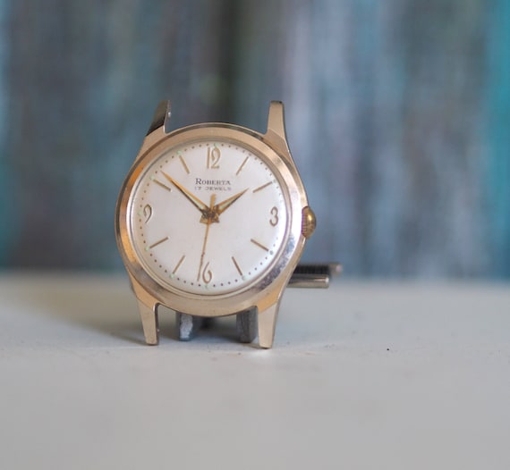 German ROBERTA watch case / dial / hands set , mint… Gem