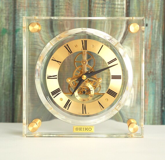 kust Grondig Memoriseren Vintage Rare Seiko Electro Mechanical Skeleton Clock Not - Etsy