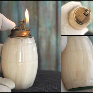 Vintage mid century Table marble  gas  Lighter, vintage  Table Lighter, Collection, Vintage Lighter