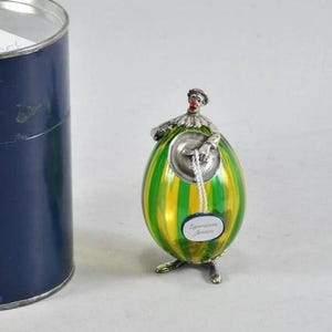 Murano Glass Clown - Sorini - Italian Silver, Enamel and Murano Glass Clown, mint condition with box