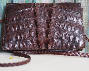 Grand Sac à Main Vintage The Bridge En Cuir Marron - Fabriqué En Italie - Occasion Très Bon état