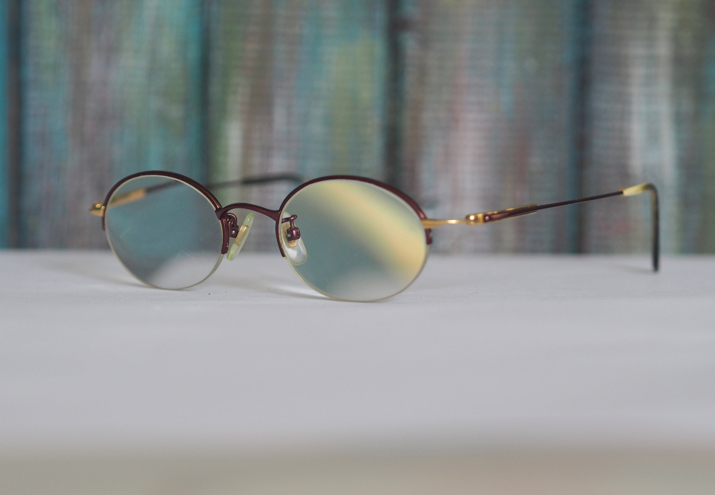 Japanese Eyeglasses With 18k Solid Gold Elements Vintage Etsy