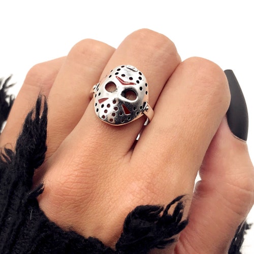 Jason Vorhees Friday the 13th Mask Ring Etsy