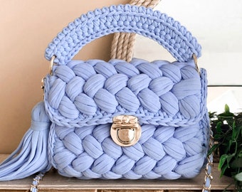 Crochet PATTERN-Crochet bag pattern-Video tutorial-Crochet handbag pattern-Crochet bag purse-Bag making-Crocheted purse