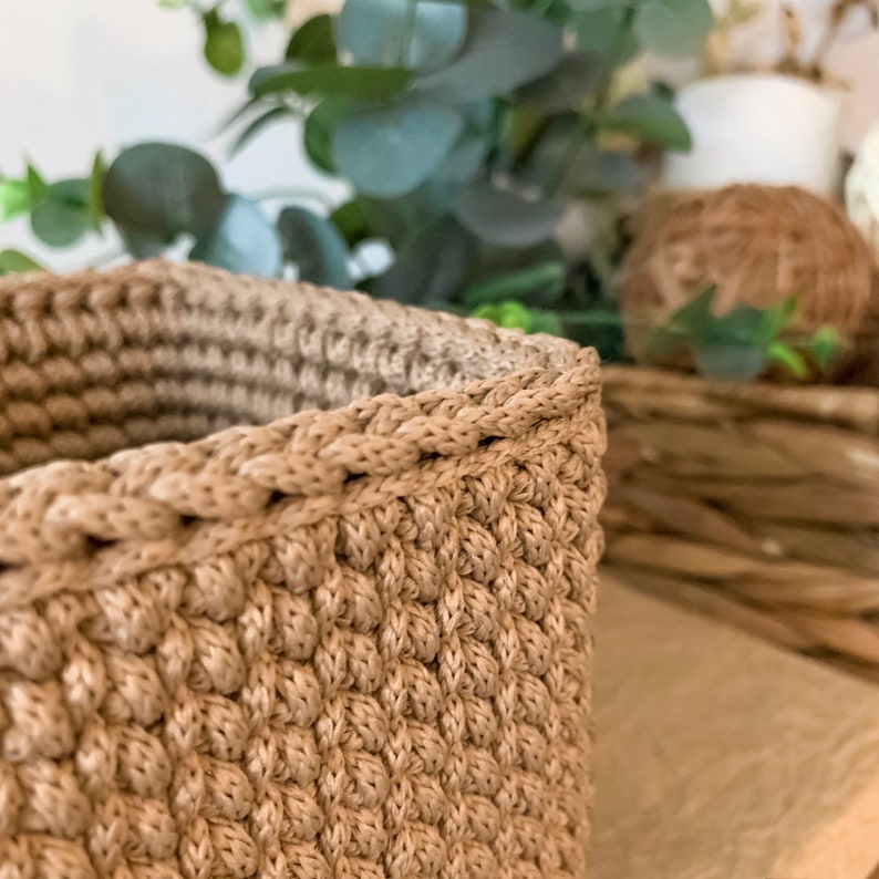Crochet basket patternSquare basket patternHandmade Etsy