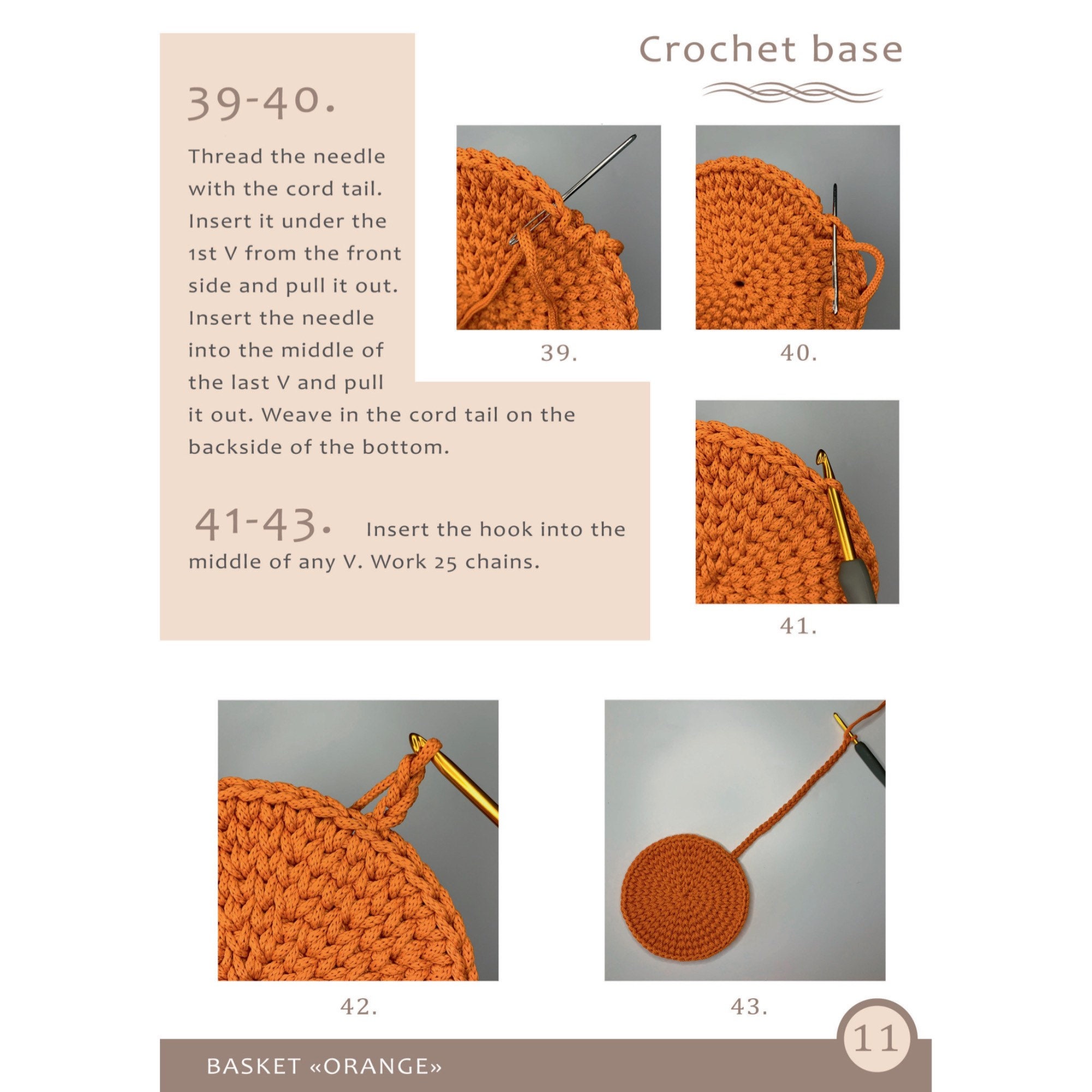 Crochet Pattern-pdf Pattern-round Basket Pattern-crochet - Etsy Canada