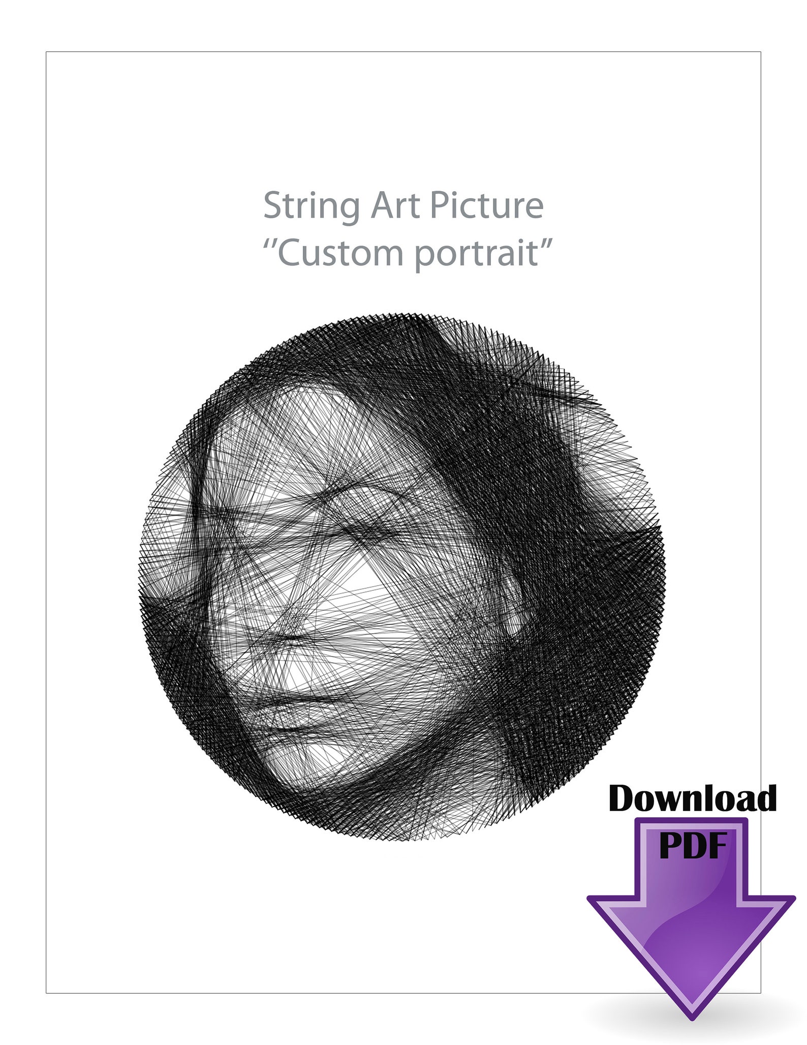 String art custom portrait from photo Creative personalized Etsy