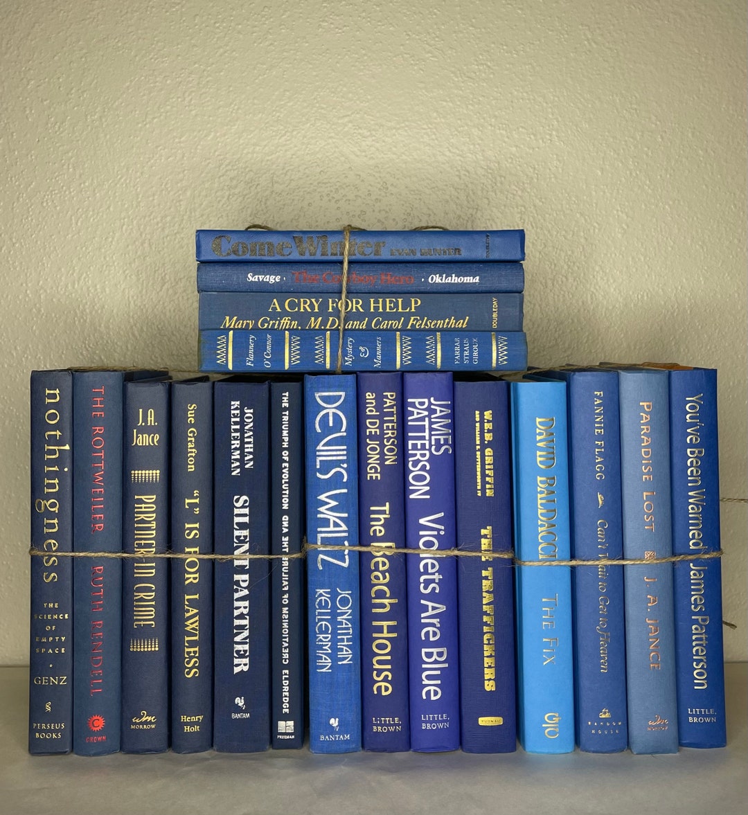 Modern Decorative Books by Color Blue/navy Etsy