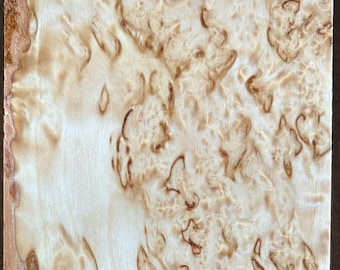Bigger size blocks of Curly birch wood for DIY crafts. Premium grade patterned wood. Kiln dried rare hardwood.