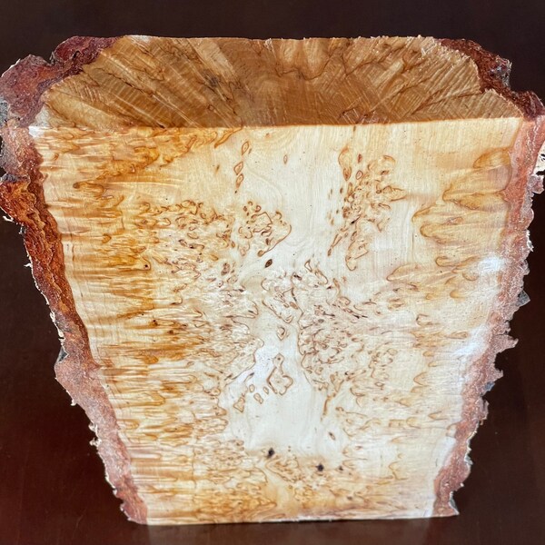 Karelian masur birch slab with live edges.