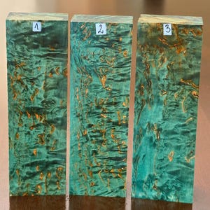 Stabilized and dyed Karelian masur birch, known also as Finnish birch wood.