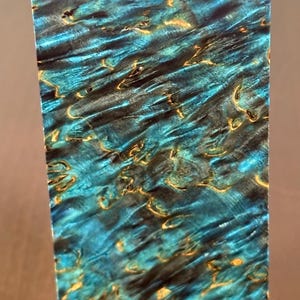 Bigger size stabilized and dyed Karelian birch wood plank. Perfect for making a hidden tang knife handle or  pens
