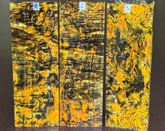 Stabilized and dyed Masur birch bigger blocks. Perfect for knife making.  Birch  burl wood for carving projects.