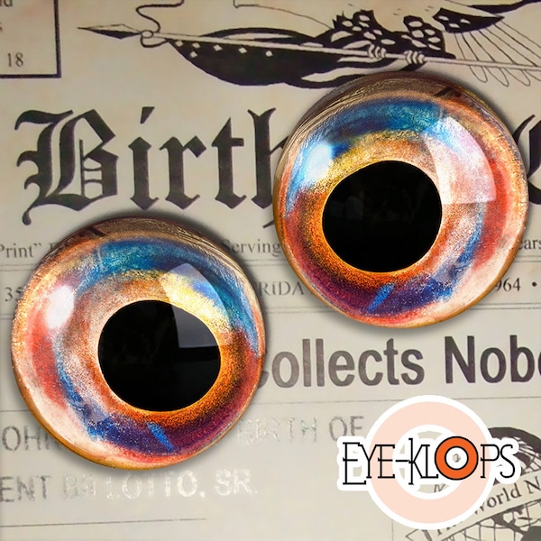 Yeux de poisson colorés - SANS PIXEL - Boules oculaires en verre réalistes pour taxidermie animale 2pc - 127