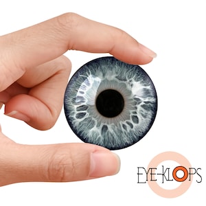 Dark Blue Human Eye - PIXEL FREE - Realistic Glass Human Eyeball 1pc 50mm - 152