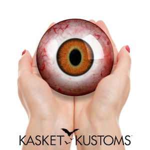 HUGE Devil Glass Eye - Bloodshot Monster Cosplay Halloween Eyeball 80mm 1pc - 215-2-80