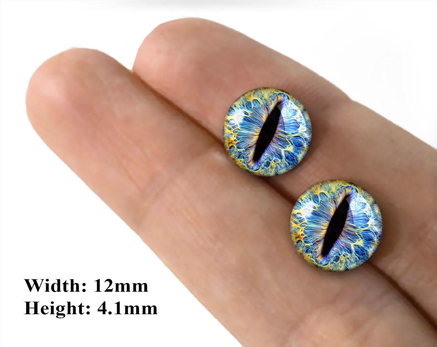 Ice Blue Cat Eyes Realistic Glass Animal Taxidermy Craft Etsy