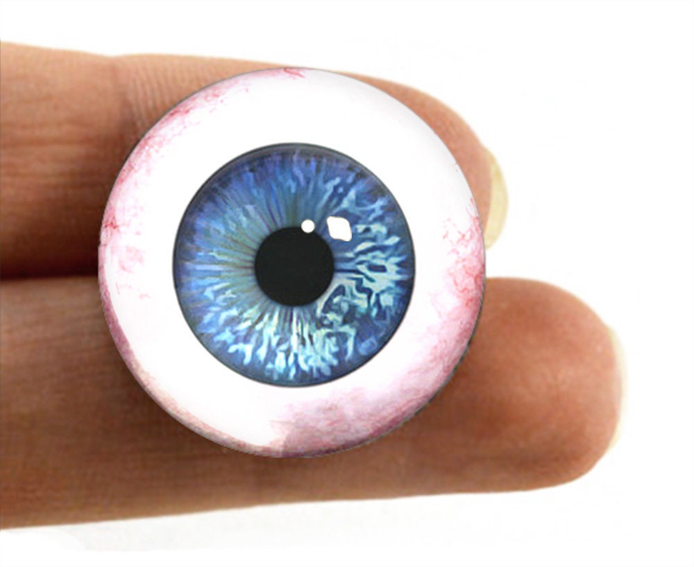 Baby Blue Glass Human Doll Eyes Realistic Eyeballs 20mm