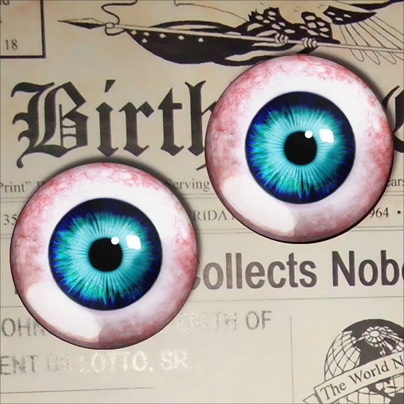 Bright Blue Glass Eyes Doll Taxidermy Craft Eyeballs 14mm 