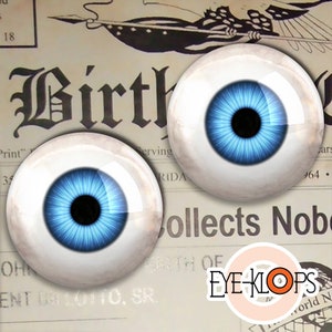 Light Blue Glass Eyes Realistic Taxidermy Human Doll Eyeballs 16mm 