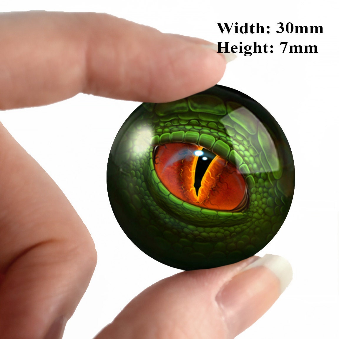 Glass Eyes Green Snake Eyeballs Sci-fi Fantasy Taxidermy Craft Set 35mm 
