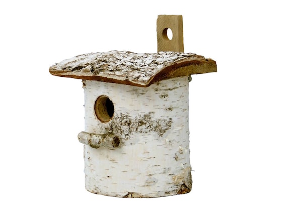白樺材の巣箱：手作りの鳥小屋（32 mm） - Etsy 日本