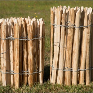 Holzzaun - Dekorativer Gartenzaun aus Haselnuss Holz in verschiedenen Varianten H50cm, H60cm