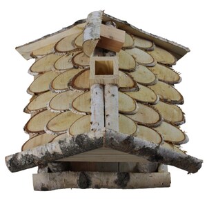 Feeder, Bird feeder, Wooden feeder, Birch feeder, With dispenser image 3