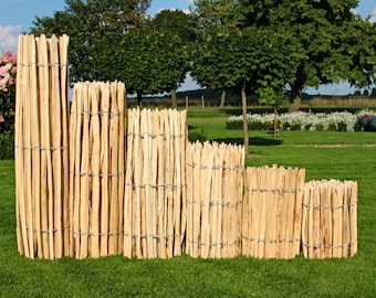 Clôture en bois - clôture de jardin décorative en bois de noisetier dans différentes variantes h120, h150 cm