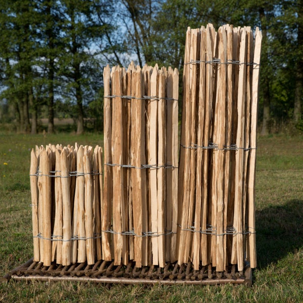 Clôture en bois - clôture de jardin décorative en bois de noisetier dans différentes variantes H80 cm, H90 cm, H 100 cm