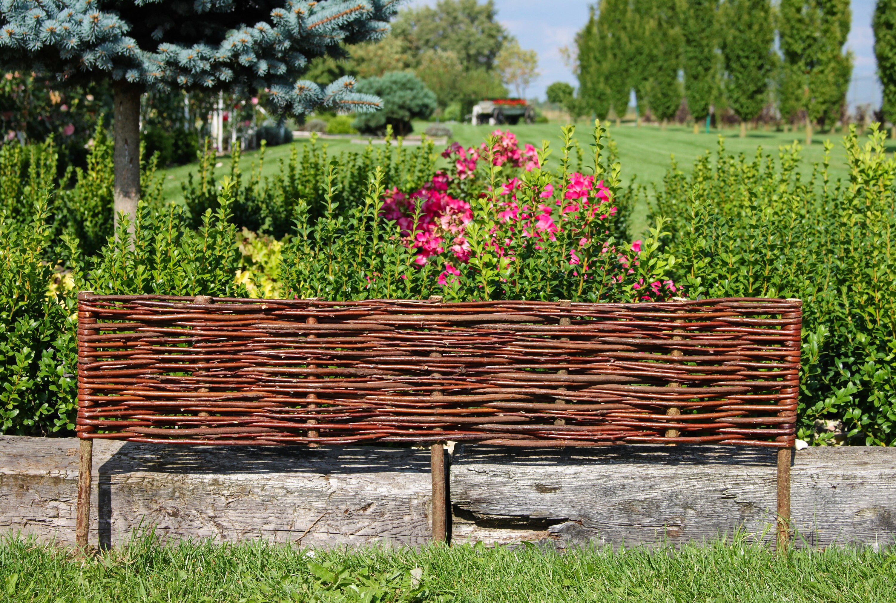 Wicker Palisades Edge Wicker Fence Lawn Border Etsy Australia