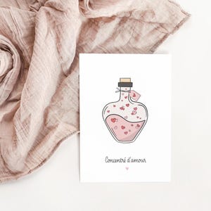 Carte Saint-Valentin "Potion d'amour" - Carte amour