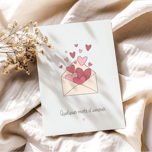 Carte Saint-Valentin "Mots d'amour" - Carte amour