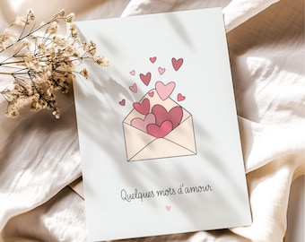 Valentine's Day Card "Words of Love" - Love Card