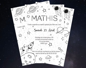 Space Invitation Etsy France